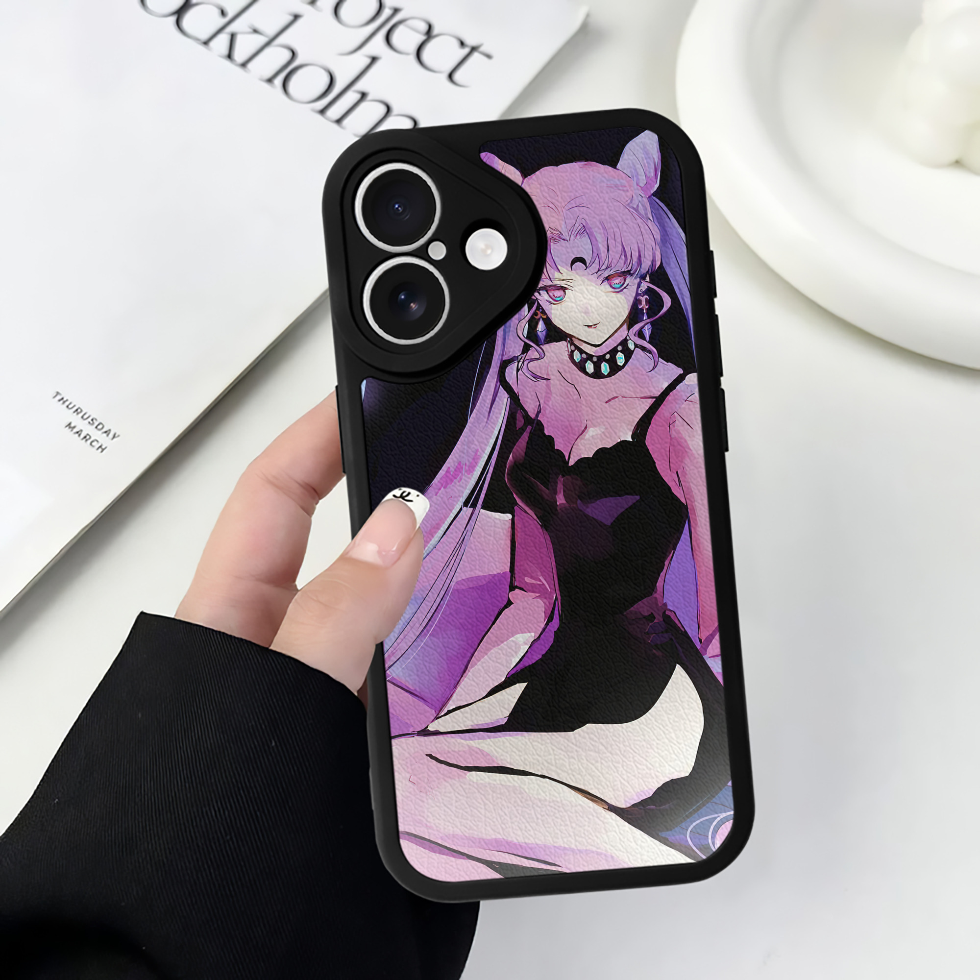 （画像用） 美少女戦士セーラームーン Sailor Moon 【iPhone 16シリーズ対応】シリコンスマホケース（レザー調） 材質：シリコン